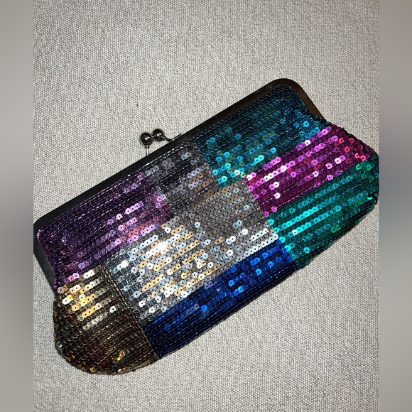 ALDO Sequin Colorful Statement Holiday New Years Eve Clutch - Picture 6 of 6